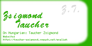 zsigmond taucher business card
